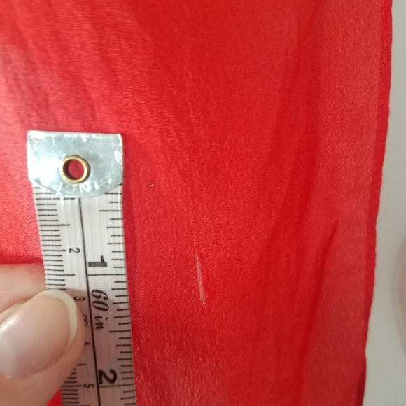 Honey 100% Silk Red Scarf - Picture 5 of 9